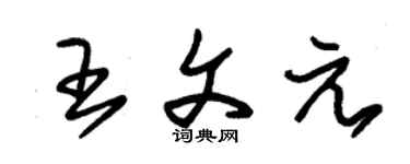朱锡荣王文元草书个性签名怎么写
