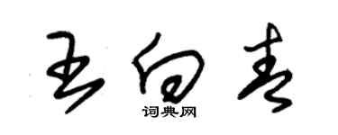朱锡荣王向青草书个性签名怎么写
