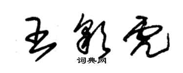 朱锡荣王彩虎草书个性签名怎么写