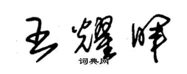 朱锡荣王耀晖草书个性签名怎么写