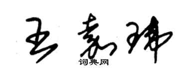 朱锡荣王嘉玮草书个性签名怎么写