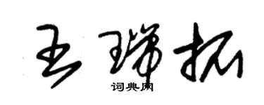朱锡荣王瑞拓草书个性签名怎么写