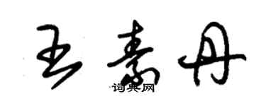 朱锡荣王素丹草书个性签名怎么写
