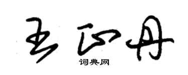 朱锡荣王正丹草书个性签名怎么写