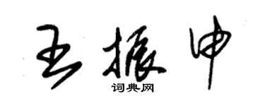 朱锡荣王振申草书个性签名怎么写