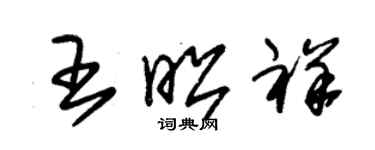 朱锡荣王昭祥草书个性签名怎么写