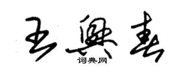 朱锡荣王兴春草书个性签名怎么写