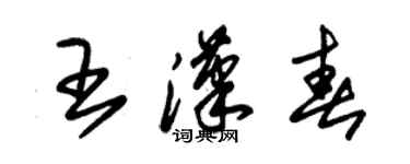 朱锡荣王汉春草书个性签名怎么写