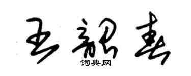 朱锡荣王韶春草书个性签名怎么写