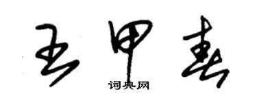 朱锡荣王甲春草书个性签名怎么写