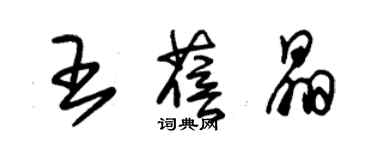 朱锡荣王蓓晶草书个性签名怎么写