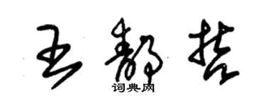 朱锡荣王静哲草书个性签名怎么写