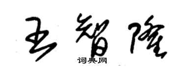 朱锡荣王智隆草书个性签名怎么写