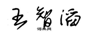 朱锡荣王智滔草书个性签名怎么写
