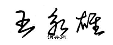 朱锡荣王永雄草书个性签名怎么写