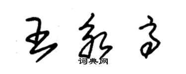 朱锡荣王永高草书个性签名怎么写