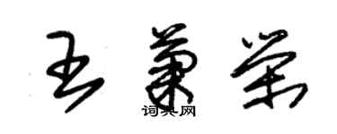 朱锡荣王菊荣草书个性签名怎么写