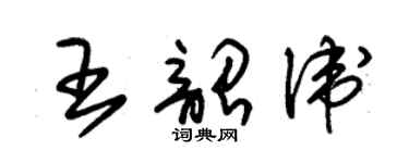 朱锡荣王韶卫草书个性签名怎么写