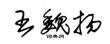 朱锡荣王魏扬草书个性签名怎么写