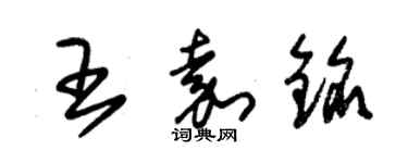 朱锡荣王嘉铭草书个性签名怎么写