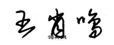 朱锡荣王肖鸣草书个性签名怎么写
