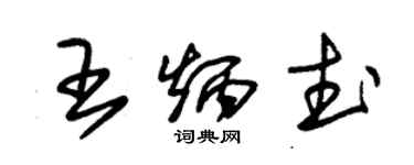 朱锡荣王炳武草书个性签名怎么写