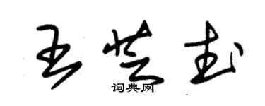 朱锡荣王芝武草书个性签名怎么写