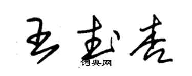 朱锡荣王武杏草书个性签名怎么写