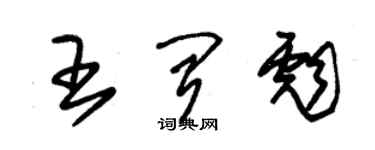 朱锡荣王闻彪草书个性签名怎么写