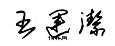 朱锡荣王运洁草书个性签名怎么写