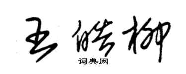 朱锡荣王皓柳草书个性签名怎么写
