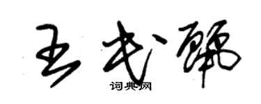 朱锡荣王民丽草书个性签名怎么写
