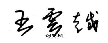 朱锡荣王云越草书个性签名怎么写