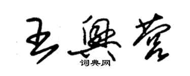 朱锡荣王兴营草书个性签名怎么写