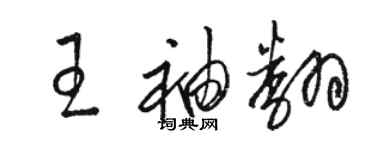 骆恒光王袖翻草书个性签名怎么写