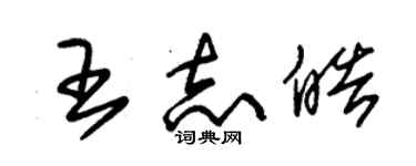 朱锡荣王志皓草书个性签名怎么写