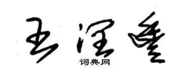 朱锡荣王润丰草书个性签名怎么写