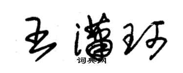 朱锡荣王潇珂草书个性签名怎么写
