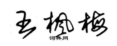 朱锡荣王枫梅草书个性签名怎么写