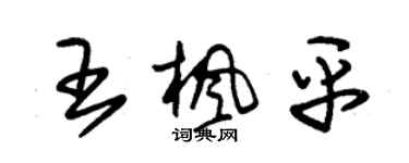 朱锡荣王枫平草书个性签名怎么写