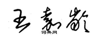 朱锡荣王嘉龄草书个性签名怎么写