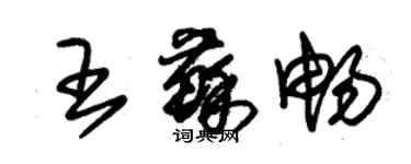 朱锡荣王苏畅草书个性签名怎么写