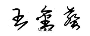 朱锡荣王金葵草书个性签名怎么写