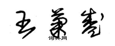 朱锡荣王菊盛草书个性签名怎么写