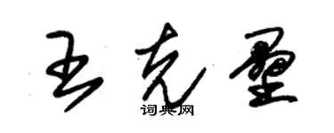 朱锡荣王克垒草书个性签名怎么写