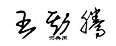朱锡荣王斯腾草书个性签名怎么写