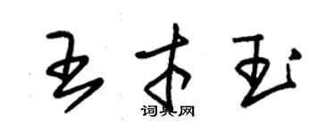 朱锡荣王才玉草书个性签名怎么写