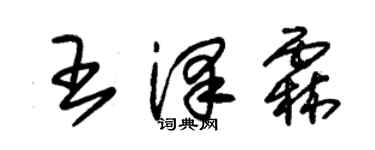 朱锡荣王泽霖草书个性签名怎么写