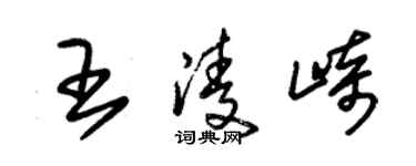 朱锡荣王凌崎草书个性签名怎么写