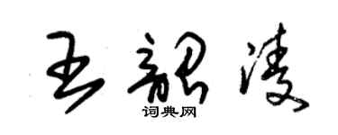 朱锡荣王韶凌草书个性签名怎么写